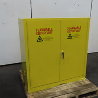 Justrite 30 Gallon Flammable Liquid Storage Cabinet 1 Shelf 43" x 18" x 44" Tall