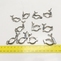 2" Stainless Steel Double Hinge Tri-Clamp Sanitary Fitting Quick Clamp Lot Of 11