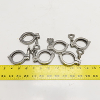 2" Stainless Steel Single Hinge Tri-Clamp Sanitary Fitting Quick Clamp Lot Of 6