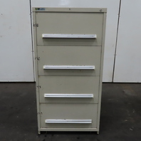 Stanley Vidmar 30" x 27-1/2" x 59" Tall 4 Drawer Tool Parts Storage Cabinet