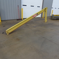 Abell Howe 1/2 Ton Wall Mount Jib Crane 14' Swing 12' Travel Needs Hinges