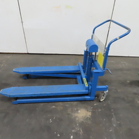 Bishamon LV10W 1000Lbs. Skid Lift Foot Powered Pallet Jack Truck 30" Lift