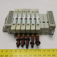 Numatics I62BB500M000061 6-Station Solenoid Valve Manifold 24VDC 150 PSIG