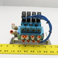 MAC 45A-LAD-DDAJ-1KA 4-Station Solenoid Valve Manifold 24VDC 120 PSI