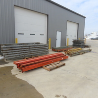 42" Shaved Pin/Teardrop Warehouse Pallet Racking Beam Upright Decking 12-Section