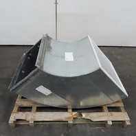 CNSLMR 5 SL H 20"x20" To 20x14" Galvanized HVAC Duct 90° Elbow 24 Gauge