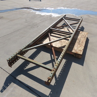 30" x 10' Tall Tear Drop Pallet Racking Upright Used Lot Of 2