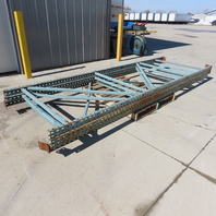 48" x 12' Tall New Style Pallet Racking Upright Used Lot Of 2
