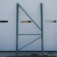 48" x 8' Tall Tear Drop Pallet Racking Upright Used