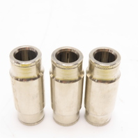 12mm Push To Connect Zinc Coated Brass Coupling Fitting Lot Of 3