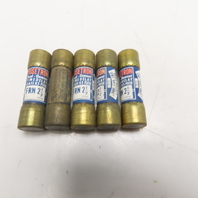 Bussmann FRN-R-2-1/2 2.5A 250VAC Class RK5 Time Delay Dual Element Fuse Lot of 5