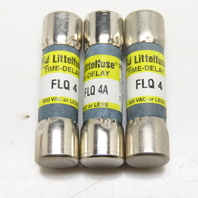Littelfuse FLQ 4A 4A Time Delay Fuse 500VAC Or Less Lot Of 3