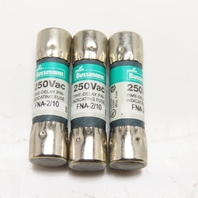Bussmann FNA-2/10 2/10A Time Delay Fuse 250VAC Or Less Lot Of 3