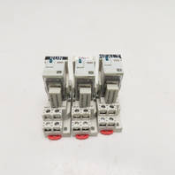 AutomationDirect 782-2C-SKT 782-2C-24D DPDT Relay Socket 24VDC Lot Of 3