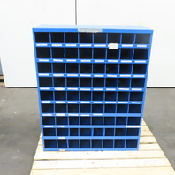 34" x 42" x 12" Deep 72 Cubby Steel Nuts Bolts Fuse Storage Pigeonhole Bin
