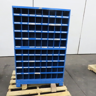 34" x 51" x 12" Deep 80 Cubby Steel Nuts Bolts Fuse Storage Pigeonhole Bin