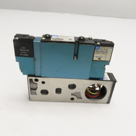 MAC 92B-KAB-BJA-DM-DDAP-1DM Solenoid Valve with Manifold Base 24VDC 120PSI