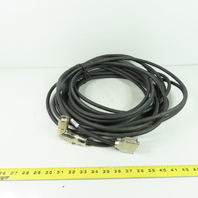 80129 AF09-00347-0001 A 19-Pin M23 Right Angle to 25-Pin D-Sub Cable Assy 50' L