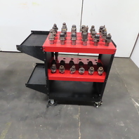 Huot Toolscoot 48 Spot B40 Taper Tool Holder Cart W/ 37 Misc. Tools