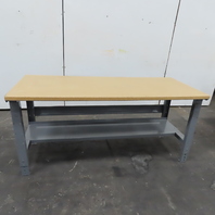 Uline 30" x 72" Industrial Composite Top Packing Table Work Bench