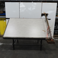Custom Fab 8' x 52" Face Frame Assembly A Frame Table 5 Pneumatic Clamps