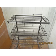 4-Tier Adjustable Shelf Wire Frame Shelving Tray Rack Display Stand23x30x17"