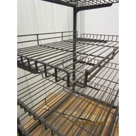 4-Tier Adjustable Shelf Wire Frame Shelving Tray Rack Display Stand23x30x17"
