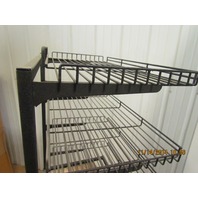 4-Tier Adjustable Shelf Wire Frame Shelving Tray Rack Display Stand23x30x17"