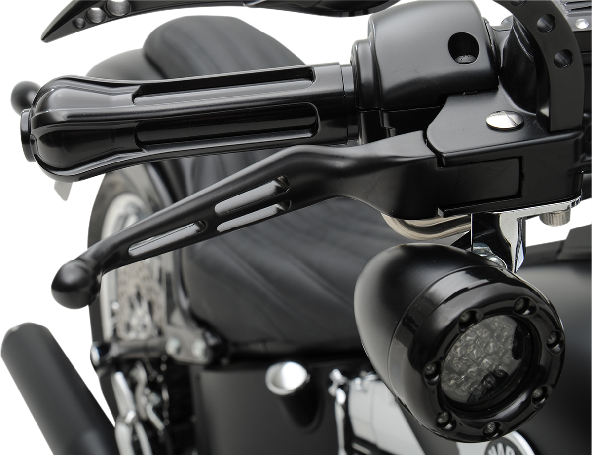 Drag Specialties Black Slotted Handlebar Lever Set for 9617 Harley