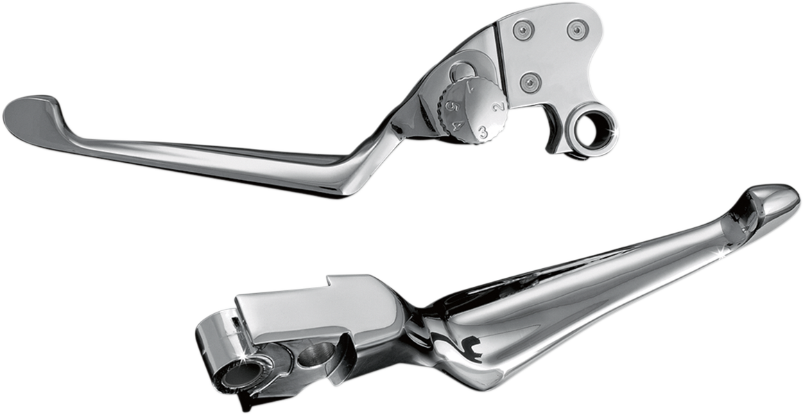 Kuryakyn 1080 Chrome Adjustable Handlebar Lever Set 9617 Harley Dyna