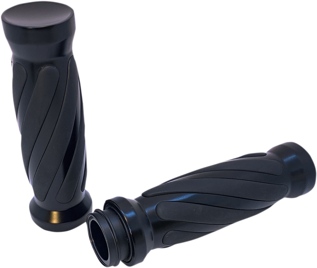 Pro One Black Twisted TBW 1" Motorcycle Grips 20082022 Harley