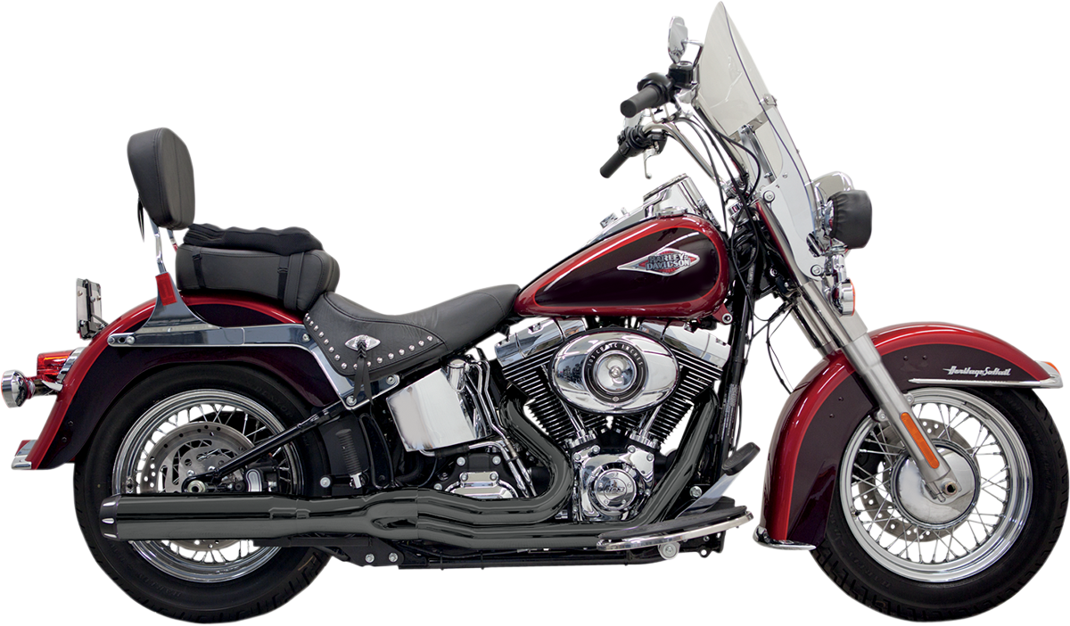 Bassani Black Road Rage B1 Power 21 Exhaust 8617 Harley Softail FLST FLSTF JT's CYCLES