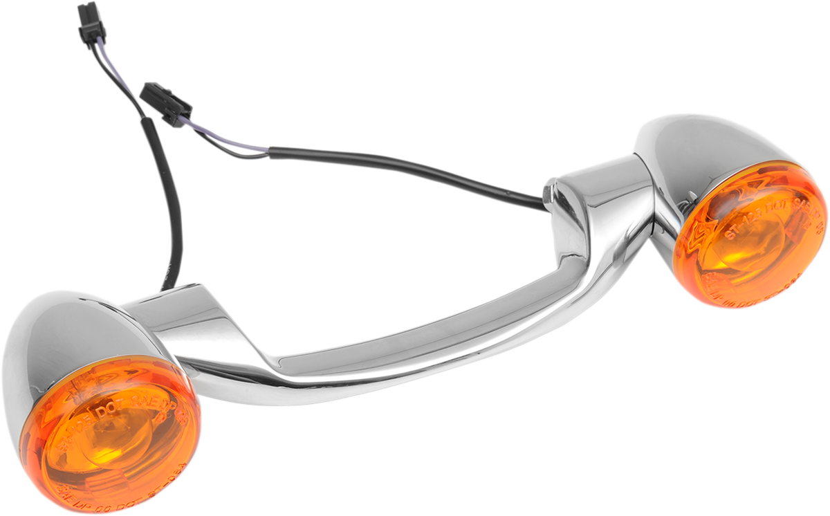 Drag Specialties Amber Bullet Rear Turn Signal Kit for 1989-22 