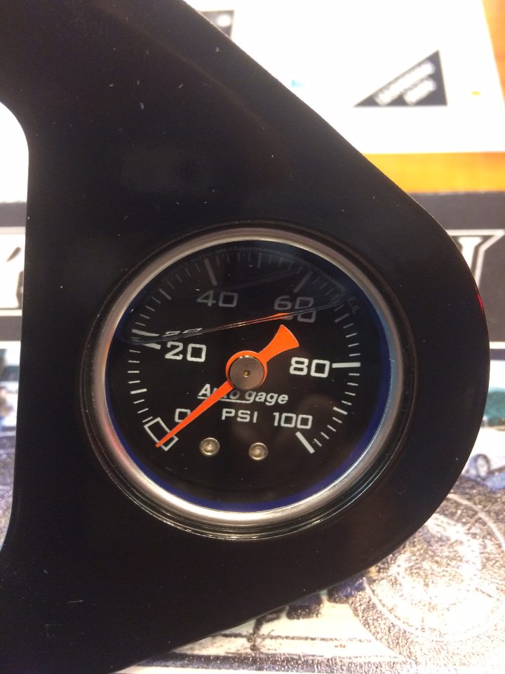 Revolution Performance Black Oil Pressure Gauge for Harley Davidson M8