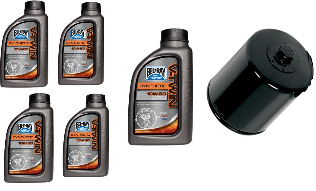 Bel Ray Synthetic Oil Change Kit & Black Filter 9919 Harley Touring