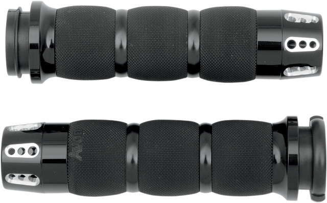 Avon Gatlin Black Hand Grips TBW for 08-19 Harley Touring Softail Breakout FLRT