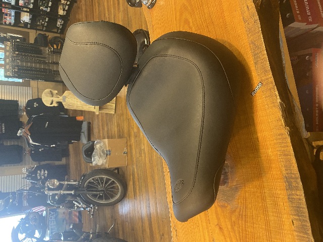 Mustang Wide Tripper Solo Seat & Backrest for 2018-2024 Harley Softail Fat Boy