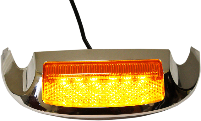 NTHREEAUTO 2PCS Smoked LED Fender Lights For Harley Touring Models - Front & Rear Tip Lights