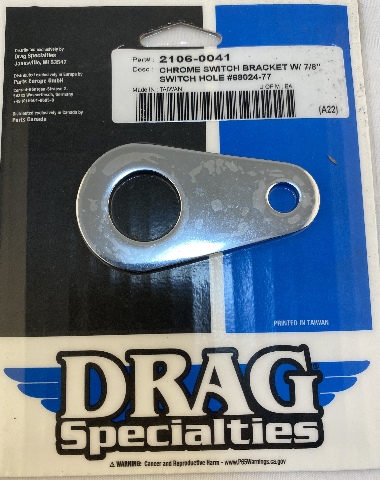 Drag Specialties 7/8" Chrome Ignition Switch Mount for Harley Davidson