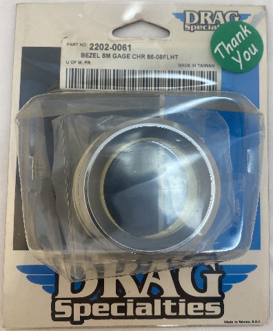 Drag Specialties Pair Chrome Temp  Volt 2" Bezels 86-13 Harley Touring FLHT FLHX