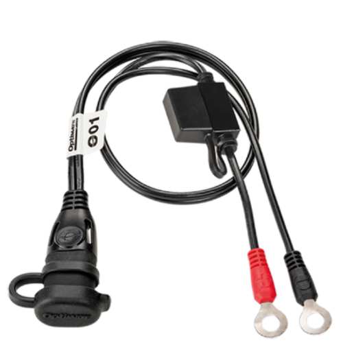Tecmate Optimate 20" Battery Ring Terminal Eyelet SAE Plug Pigtail Motorcycle