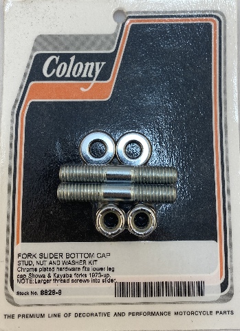 Colony Fork Slider Bottom Cap Stud Kit for 1957-2007 Harley Dyna Touring Softail