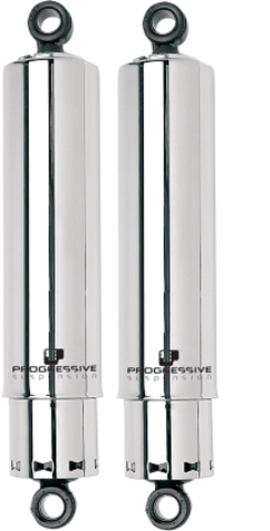 Progressive 412 Chrome 11" Heavy Duty Covered Rear Shocks for 91-17 Harley Dyna