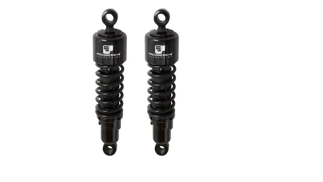 Progressive 412 Black 12" Heavy Duty Rear Shocks for 91-17 Harley Dyna FXDB