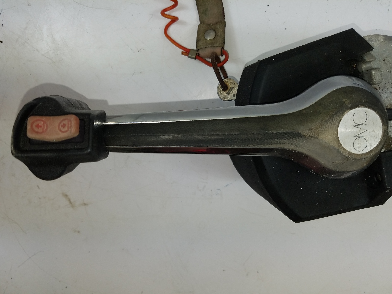 OMC Binnacle Mount Control Box W/ Trim Switch Cables Harness & Key