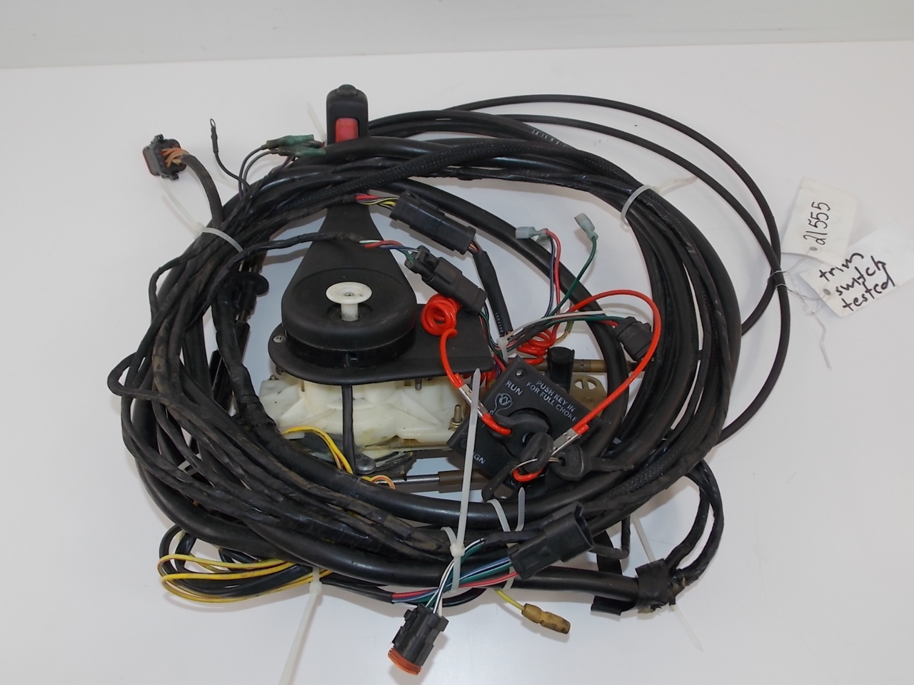 OMC Control Box With Key Trim Switch and Wiring 11 Ft. Cables | eBay