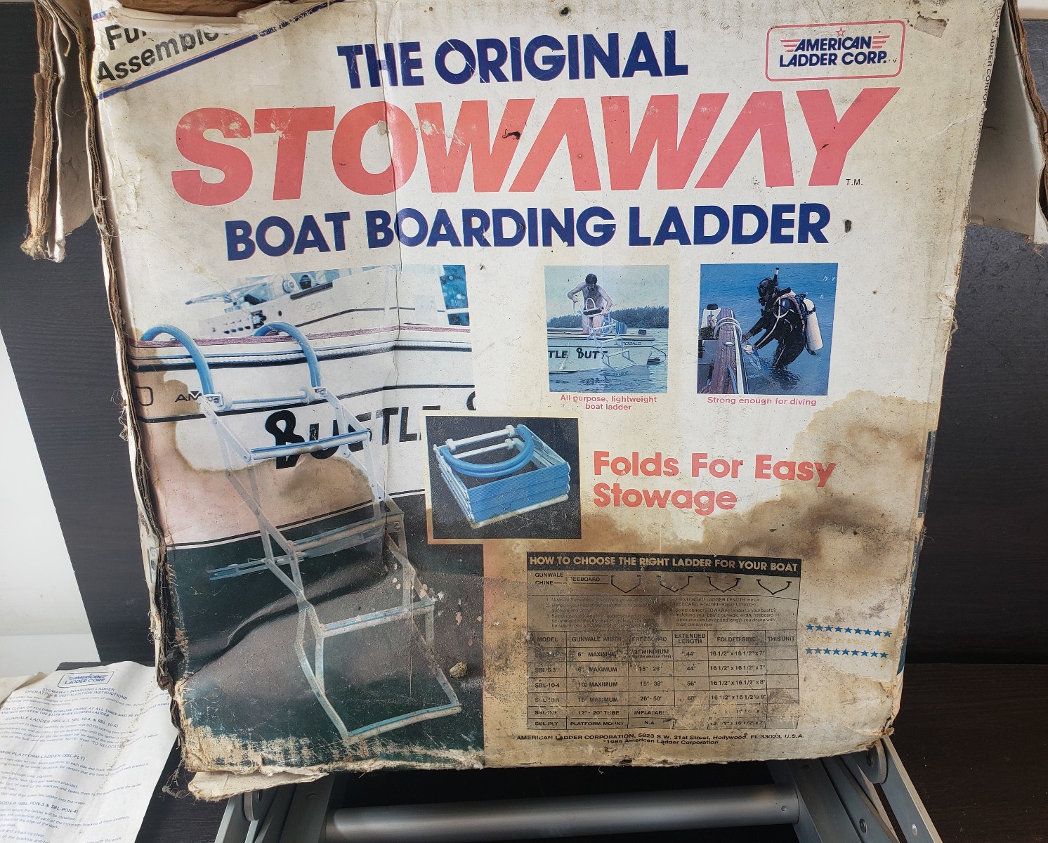 American Ladder Corp Stowaway Boat Boarding Ladder wo/Mounting
