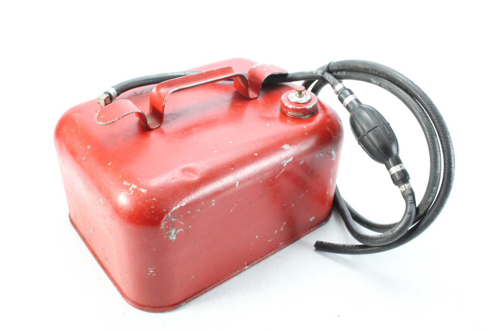 Vintage Mercury Metal Outboard Fuel Tank w/ Hose 3 Gallon