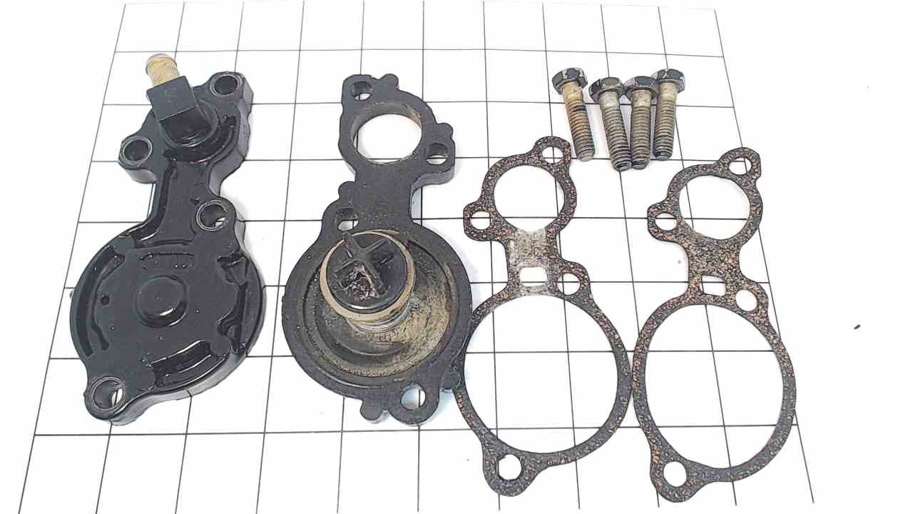 16497A1 68729 14480 Mercury Relief Valve Plate, Cover & Poppet W/Screws