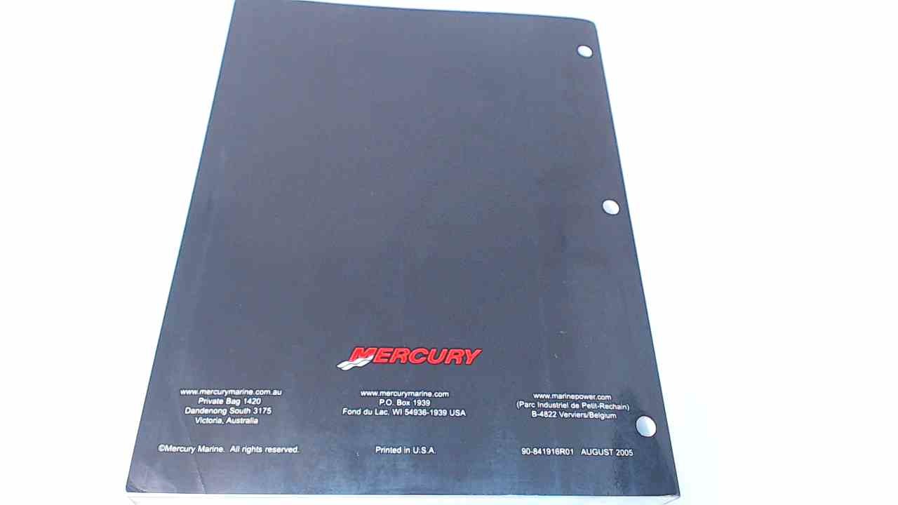 90-841916R01 Mercury Service Manual 225 HP Pro/Sport XS OpitMax